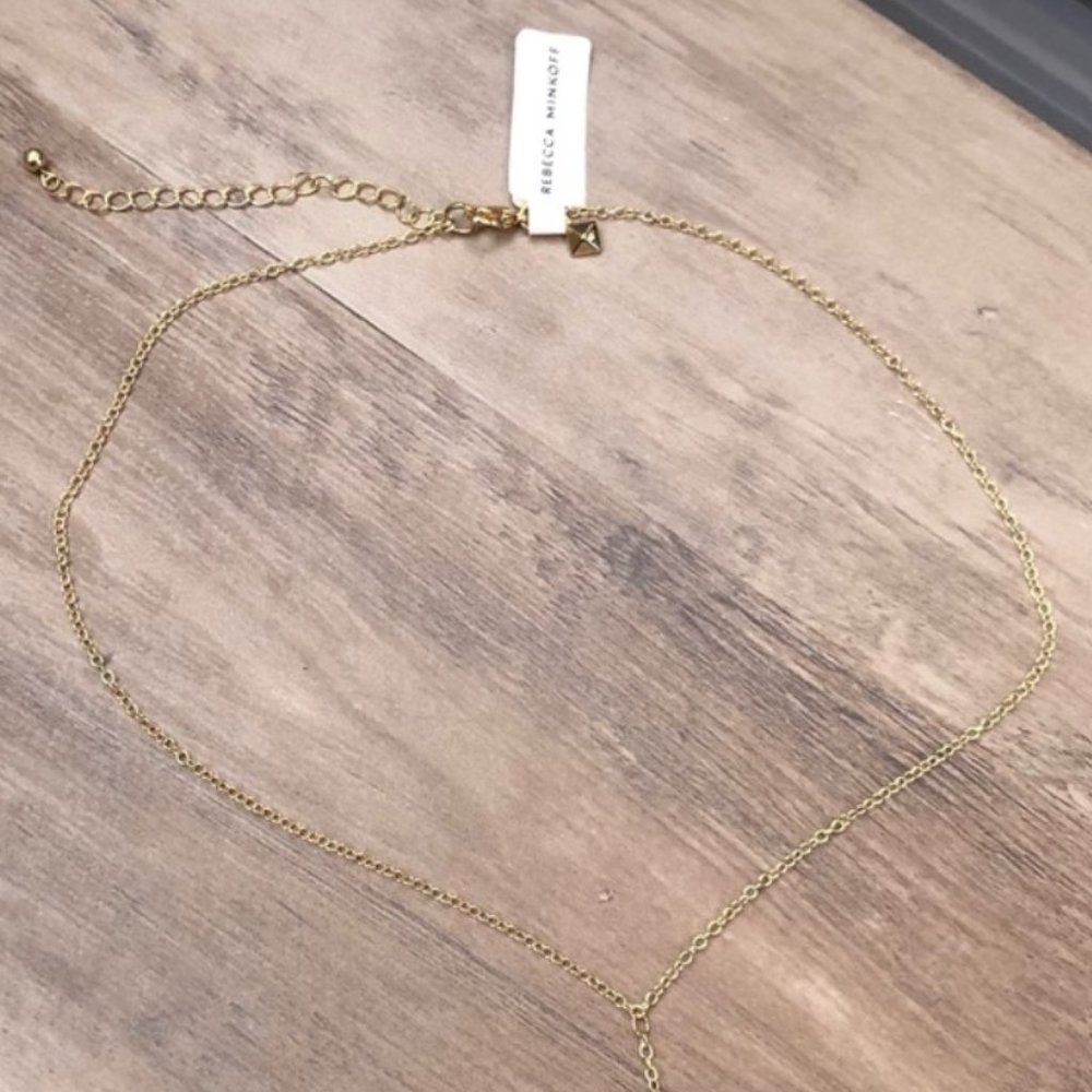 Rebecca Minkoff Floating Simulated Pearl Lariat Necklace, - Picture 6 of 6